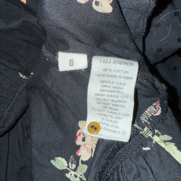 Ulla Johnson Black Floral Blouse - Picture 8 of 9
